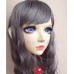 (Luo)Female Sweet Girl Resin Half Head Kigurumi Mask With BJD Eyes Cosplay Japanese Anime Role Lolita Mask Crossdress Doll